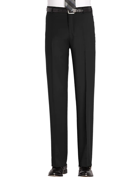 Awearness Kenneth Cole Modern Fit Wool Dress Pants, Black 1 Awearness Kenneth Cole Modern Fit Wool Dress Pants, Black