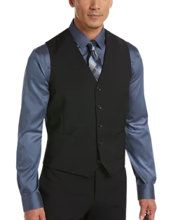 Awearness Kenneth Cole Modern Fit Suit Separates Vest, Black