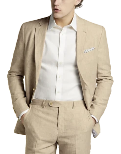 JOE Joseph Abboud Linen Slim Fit Suit Separates Coat, Tan -Cole Haan Shop MW40 3RTA 23 JOE JOSEPH ABBOUD TAN CHAMBRAY ALT8