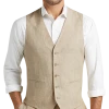 JOE Joseph Abboud Linen Slim Fit Suit Separates Vest, Tan