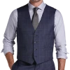Calvin Klein X-Fit Slim Fit Suit Separates Vest, Blue Windowpane