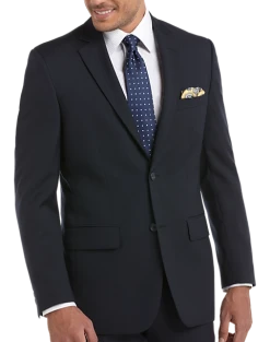 Pronto Uomo Platinum Executive Fit Suit Separates Coat, Navy Sharkskin
