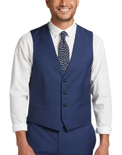Calvin Klein X-Fit Slim Fit Suit Separates Vest, Blue