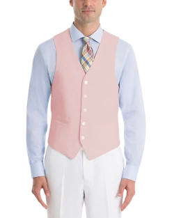 Lauren By Ralph Lauren Classic Fit Linen Suit Separates Vest, Pink
