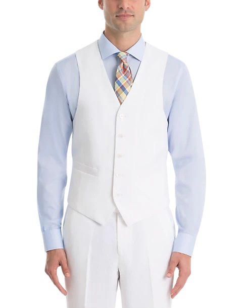 Lauren By Ralph Lauren Classic Fit Linen Suit Separates Vest, White 1 Lauren By Ralph Lauren Classic Fit Linen Suit Separates Vest, White
