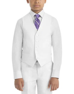 Lauren By Ralph Lauren Boys (Sizes 4-7) Suit Separates Vest, White