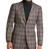 Egara Skinny Fit Suit Separates Coat, Taupe Plaid