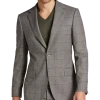 Egara Skinny Fit Suit Separates Coat, Taupe Windowpane