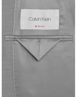 Calvin Klein X-Fit Slim Fit Suit Separates Coat, Light Gray Sharkskin -Cole Haan Shop MW40 3VTL 16 CALVIN KLEIN LIGHT GRAY SHARKSKIN ALT2 1