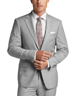 Calvin Klein X-Fit Slim Fit Suit Separates Coat, Light Gray Sharkskin