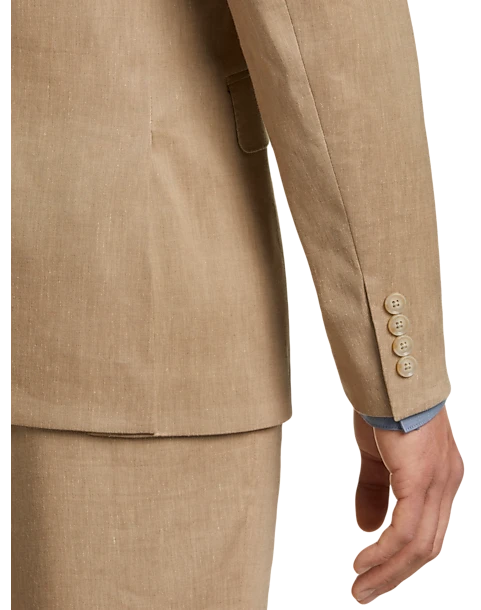 Calvin Klein X-Fit Slim Fit Linen Blend Suit Separates Coat, Tan 2 Calvin Klein X-Fit Slim Fit Linen Blend Suit Separates Coat, Tan - Image 2