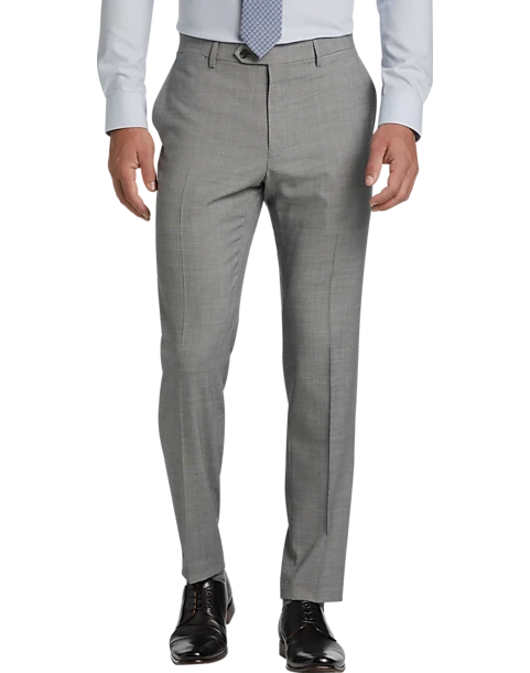 Tommy Hilfiger Modern Fit Suit Separates Pant, Gray Sharkskin 1 Tommy Hilfiger Modern Fit Suit Separates Pant, Gray Sharkskin