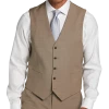 Tommy Hilfiger Modern Fit Suit Separates Vest, Tan Sharkskin