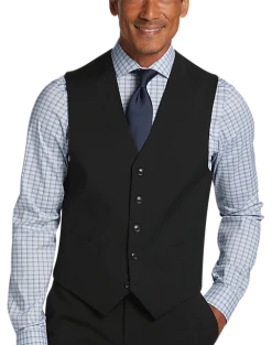 Tommy Hilfiger Modern Fit Suit Separates Vest, Black