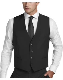 Calvin Klein X-Fit Slim Fit Suit Separates Vest, Black