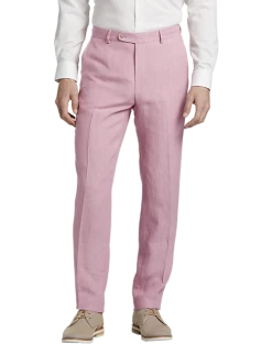 JOE Joseph Abboud Linen Slim Fit Suit Separates Dress Pant, Rose