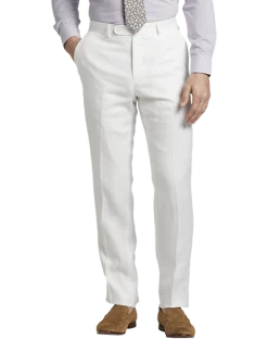 JOE Joseph Abboud Linen Slim Fit Suit Separates Dress Pant, White