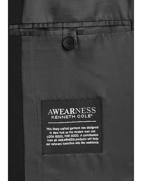 Awearness Kenneth Cole Knit Slim Fit Suit Separates Coat, Blue 3 Awearness Kenneth Cole Knit Slim Fit Suit Separates Coat, Blue - Image 3