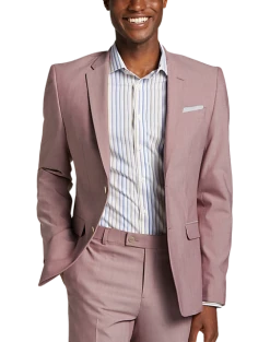 Egara Skinny Fit Suit Separates Coat, Red