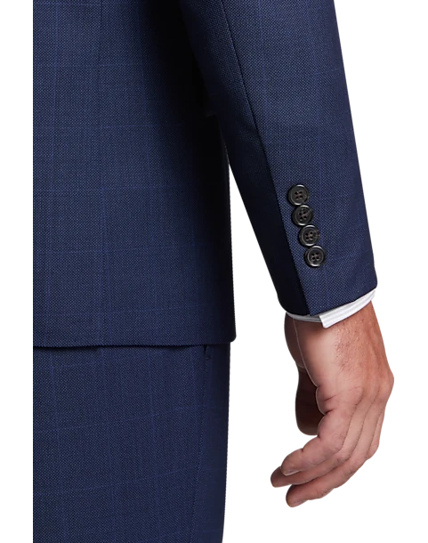 Lauren By Ralph Lauren Classic Fit Suit, Blue Windowpane Plaid 2 Lauren By Ralph Lauren Classic Fit Suit, Blue Windowpane Plaid - Image 2