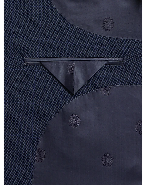 Lauren By Ralph Lauren Classic Fit Suit, Blue Windowpane Plaid 4 Lauren By Ralph Lauren Classic Fit Suit, Blue Windowpane Plaid - Image 4