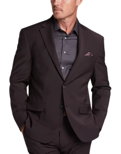 Awearness Kenneth Cole Modern Fit Suit, Burgundy Tic