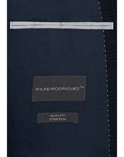Wilke-Rodriguez Slim Fit Suit, Blue Plaid -Cole Haan Shop MW40 3X05 67 WILKE RODRIGUEZ BLUE PLAID ALT4