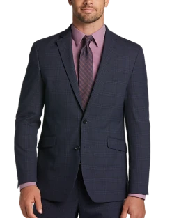 Wilke-Rodriguez Slim Fit Suit, Blue Plaid