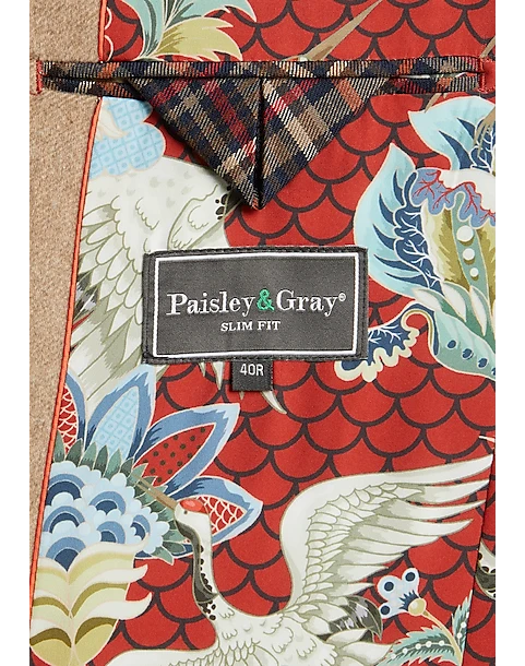 Paisley & Gray Slim Fit Suit Separates Coat, Tan 4 Paisley & Gray Slim Fit Suit Separates Coat, Tan - Image 4