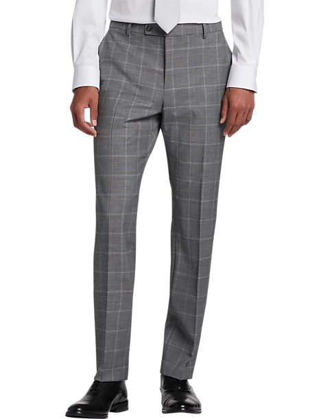Awearness Kenneth Cole AWEAR-TECH Slim Fit Suit, Black & White Windowpane 3 Awearness Kenneth Cole AWEAR-TECH Slim Fit Suit, Black & White Windowpane - Image 3