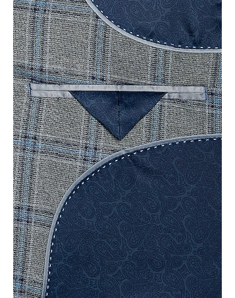 Egara Skinny Fit Suit Separates Coat, Gray Plaid 3 Egara Skinny Fit Suit Separates Coat, Gray Plaid - Image 3