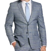 Egara Skinny Fit Suit Separates Coat, Gray Plaid