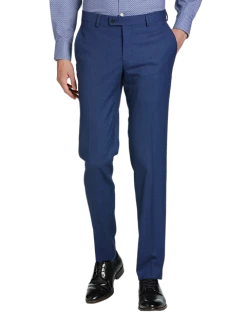 Egara Skinny Fit Suit Separates Pant, Blue Check