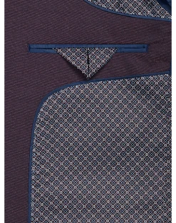 Egara Skinny Fit Suit Separates Coat, Plum Tic -Cole Haan Shop MW40 3X2D 07 EGARA ORANGE PLUM TIC ALT2 1