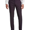 Egara Skinny Fit Suit Separates Dress Pants, Plum Tic