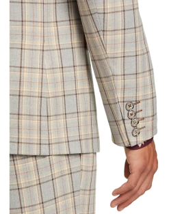 Paisley & Gray Slim Fit Suit Separates Coat, Brown Check -Cole Haan Shop MW40 3X34 64 PAISLEY GRAY BROWN CHECK ALT2