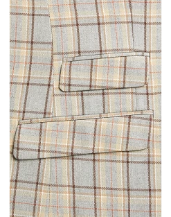 Paisley & Gray Slim Fit Suit Separates Coat, Brown Check -Cole Haan Shop MW40 3X34 64 PAISLEY GRAY BROWN CHECK ALT4