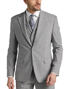 Michael Strahan Classic Fit Suit Gray Stripe 13 Michael Strahan Classic Fit Suit Gray Stripe -Cole Haan Shop MW40 3X9W 34 MICHAEL STRAHAN GRAY STRIPE ALT6