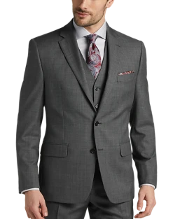 Joseph Abboud Classic Fit Suit Separates Coat, Gray Sharkskin -Cole Haan Shop MW40 3XAT 90 JOSEPH ABBOUD GRAY SHARKSKIN ALT2