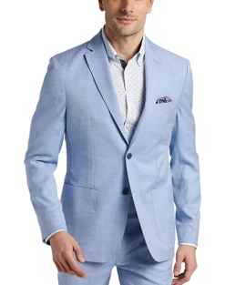 Michael Kors Modern Fit Suit Separates, Light Blue