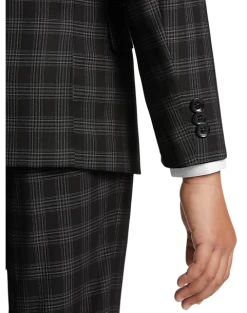 Kenneth Cole Reaction Boy's Suit, Black Plaid -Cole Haan Shop MW40 3XD8 80 KENNETH COLE BLACK PLAID ALT1