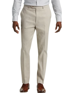 Calvin Klein Slim Fit Suit Separates Linen-Blend Pants, Tan