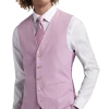 JOE Joseph Abboud Slim Fit Linen Blend Suit Separates Vest, Raspberry