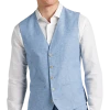 JOE Joseph Abboud Slim Fit Linen Blend Suit Separates Vest, Dusty Blue
