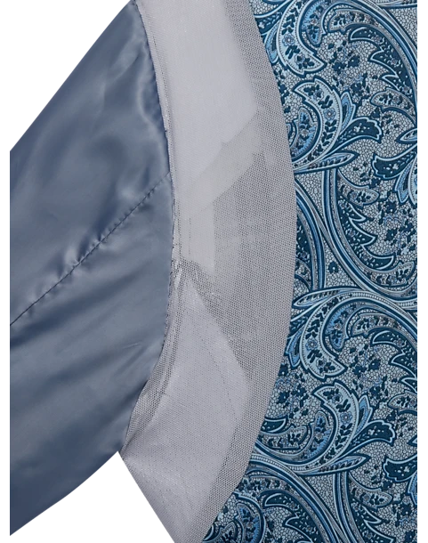 Egara Skinny Fit Suit Separates Coat, Gray & Blue Plaid 4 Egara Skinny Fit Suit Separates Coat, Gray & Blue Plaid - Image 4