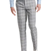 Egara Skinny Fit Suit Separates Pants, Orange & Blue Plaid