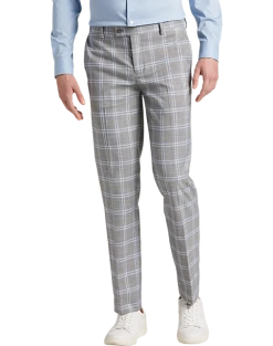 Egara Skinny Fit Suit Separates Pants, Orange & Blue Plaid
