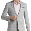 Egara Skinny Fit Suit Separates Coat, Gray & Pink Plaid