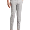 Egara Skinny Fit Suit Separates Pants, Gray & Pink Plaid