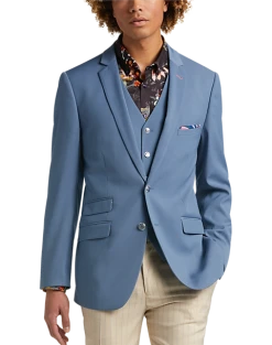 Paisley & Gray Slim Fit Suit Separates Coat, Slate Blue -Cole Haan Shop MW40 3XJ0 82 PAISLEY GRAY SLATE BLUE ALT5
